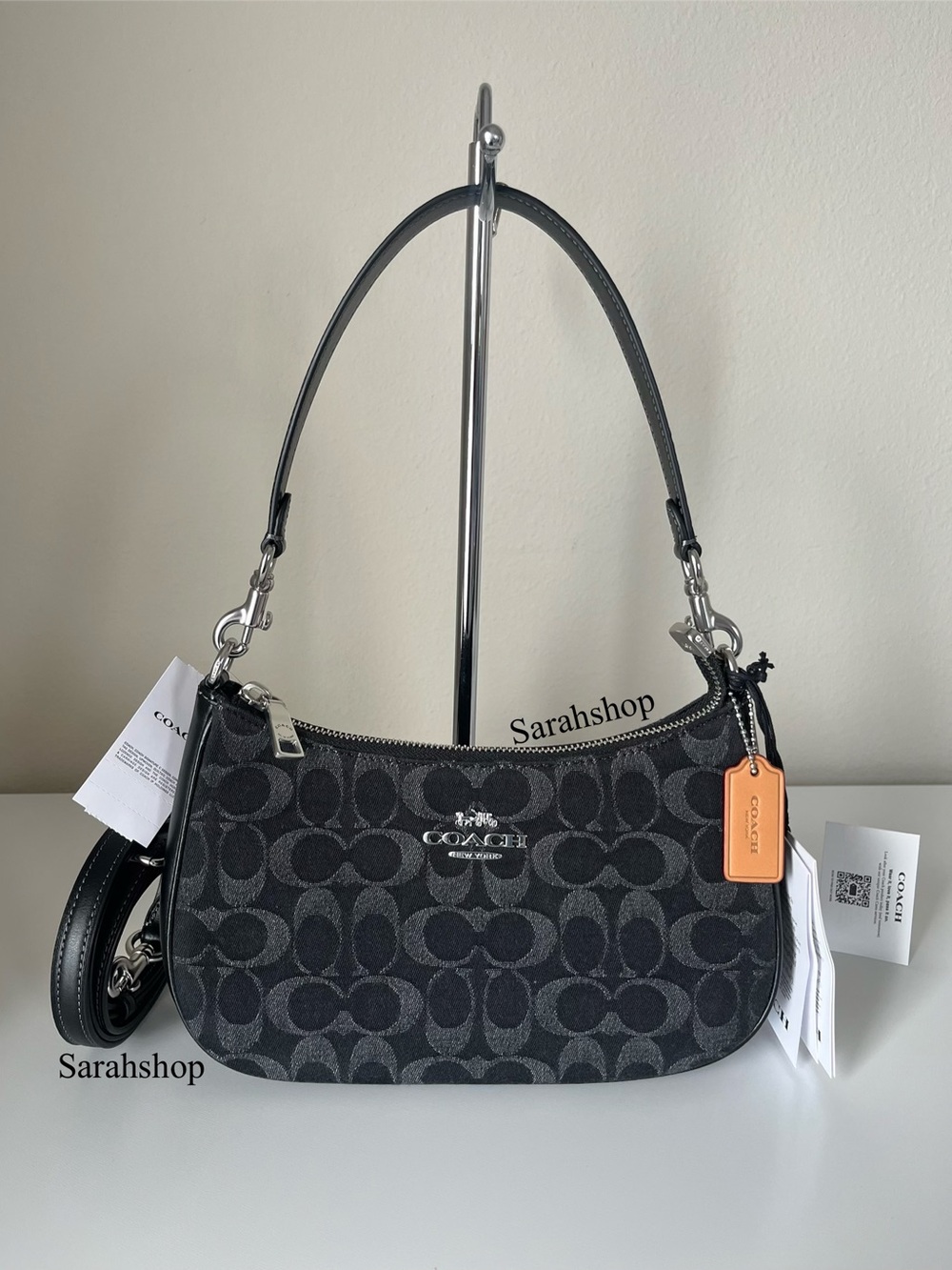 ✅Coach Teri Shoulder Bag In Signature Denim